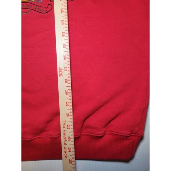 Vintage Winnie The Pooh Hunny Pluribus Unum Blitzz INTL Sweatshirt Unisex L Red - Picture 7 of 7
